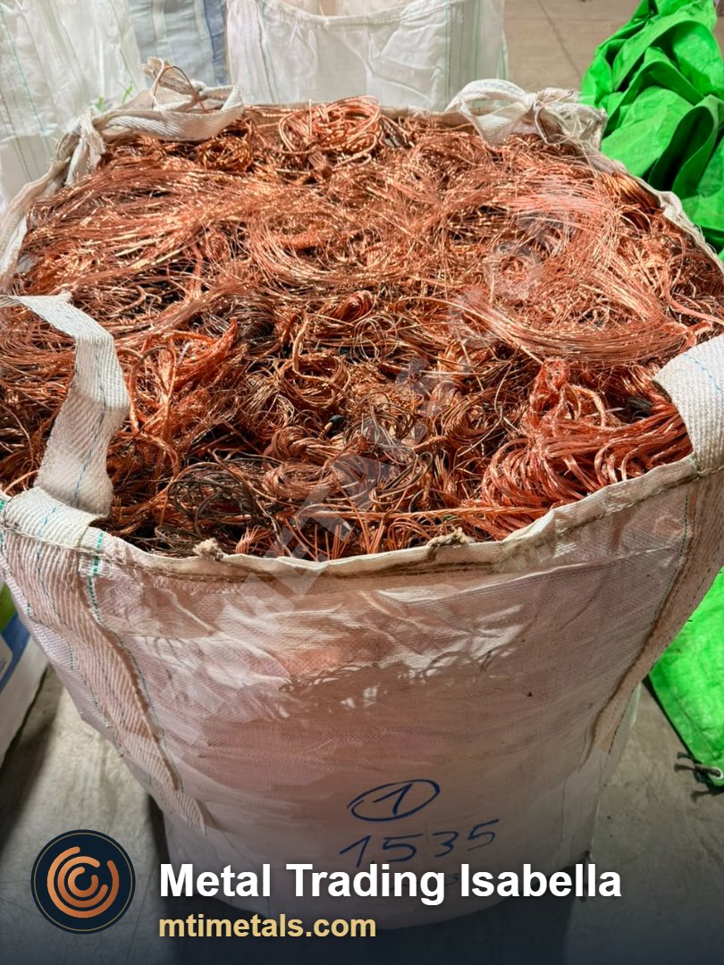 Weighed and labelled big bag of copper