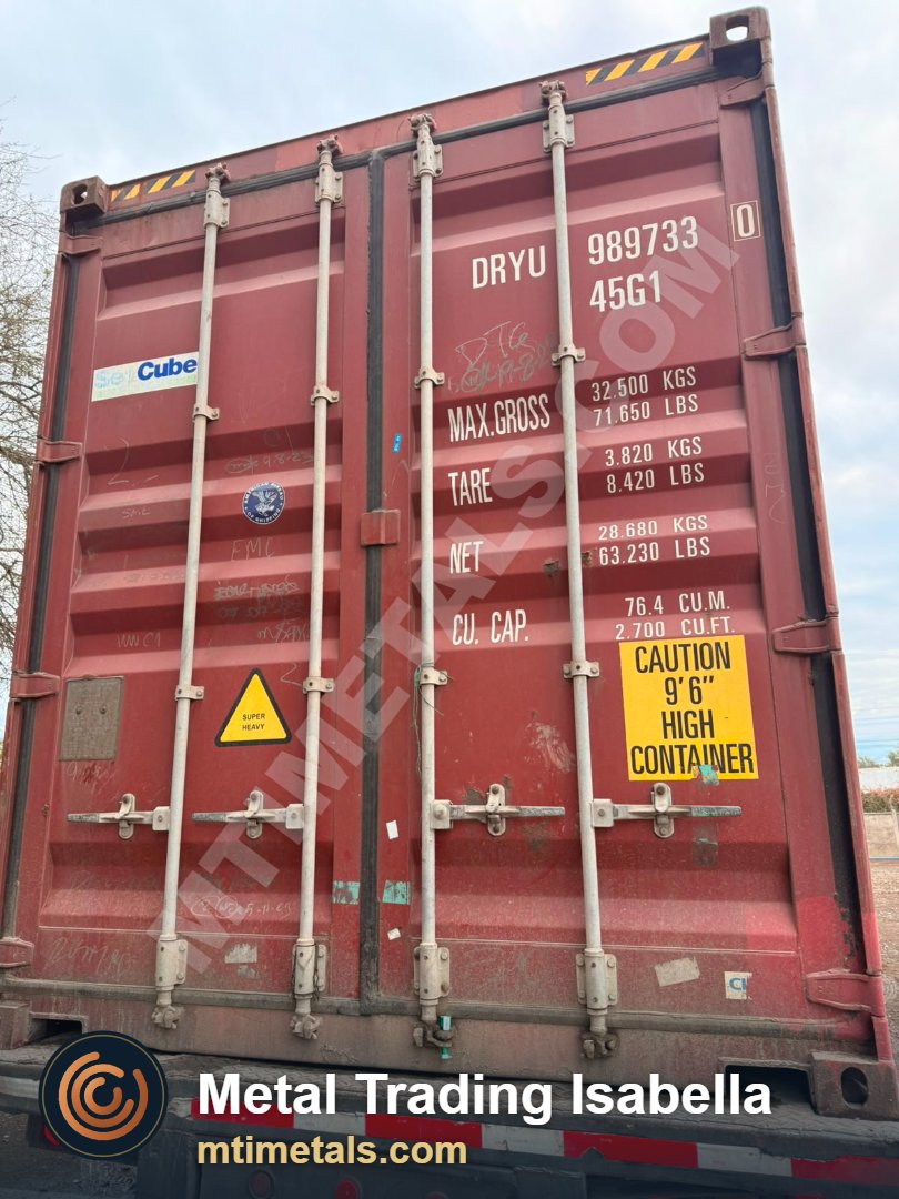 Sealed shipping container ready for export